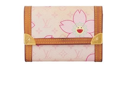 Louis Vuitton x Murakami Monogram Cherry Blossom Coin Pouch, front view
